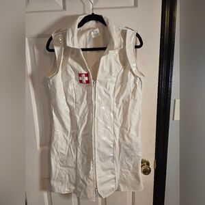 Rubies Costumes White Zip Dress Nurse Costume Size Medium